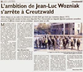 2008 Février - Liste Jean-Luc Wozniak - Républicain Lorrain